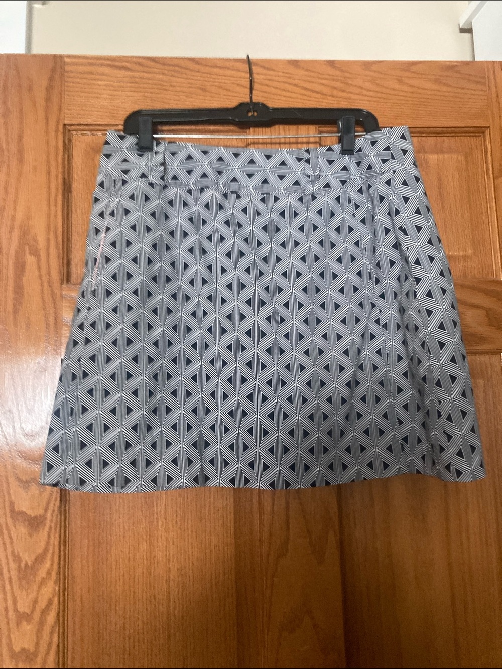 Sport Haley Navy and White Geometric Mini Skort